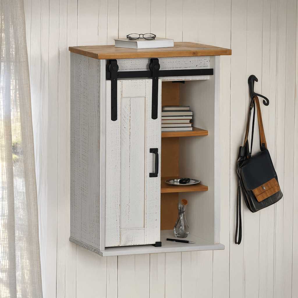 Bovenkast HALDEN met schuifdeur 49x22,5x70 cm grenenhout wit is nu te koop bij PeponiXL, paradijselijk wonen!