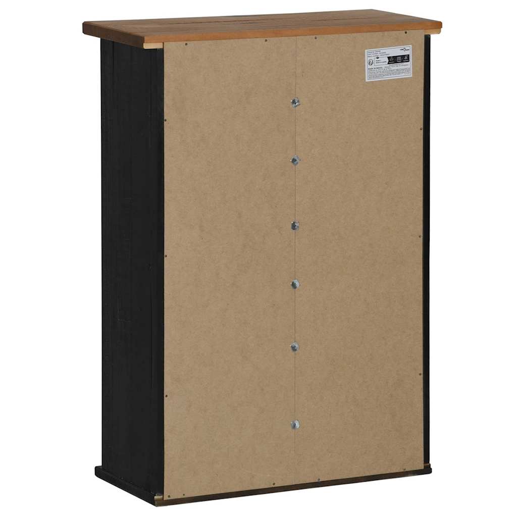 Bovenkast HALDEN met schuifdeur 49x22,5x70 cm grenenhout zwart is nu te koop bij PeponiXL, paradijselijk wonen!
