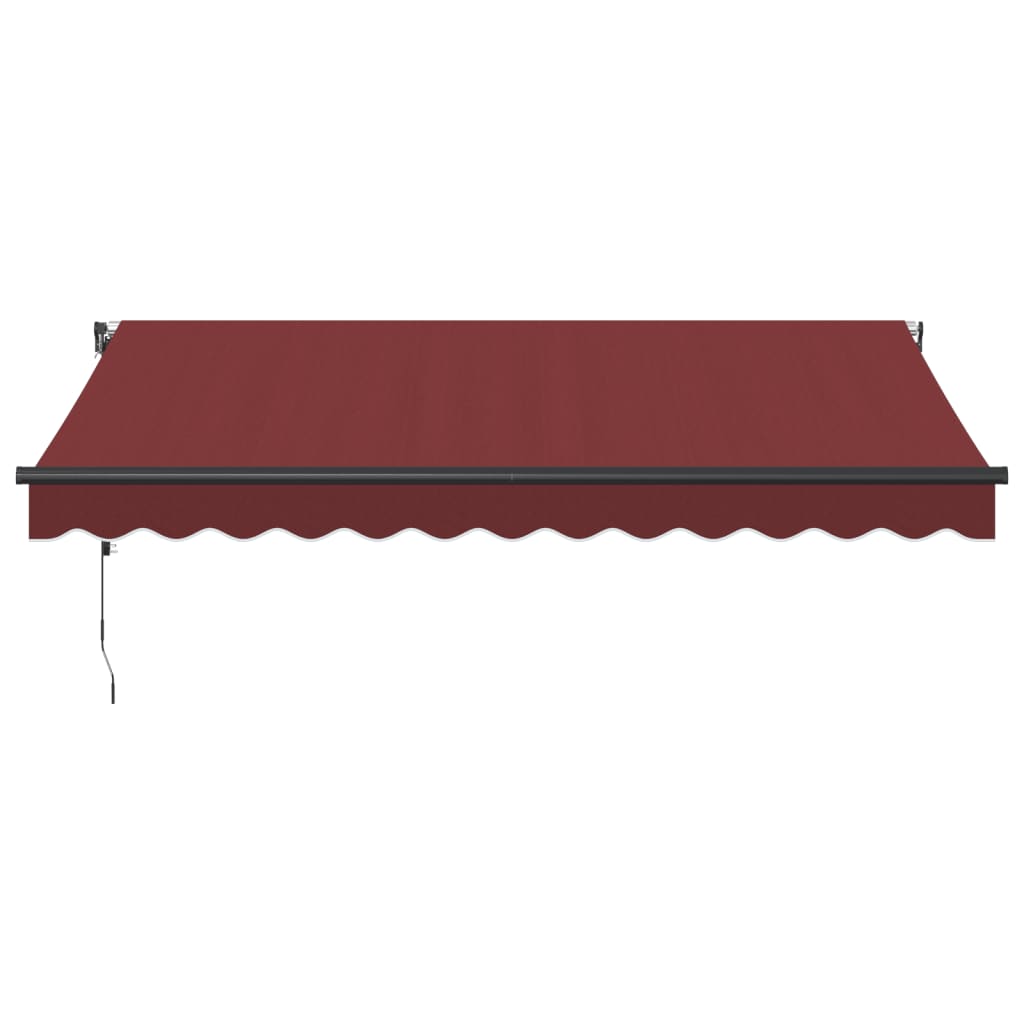 Luifel automatisch uittrekbaar met LED's 350x250 cm bordeaux is nu te koop bij PeponiXL, paradijselijk wonen!