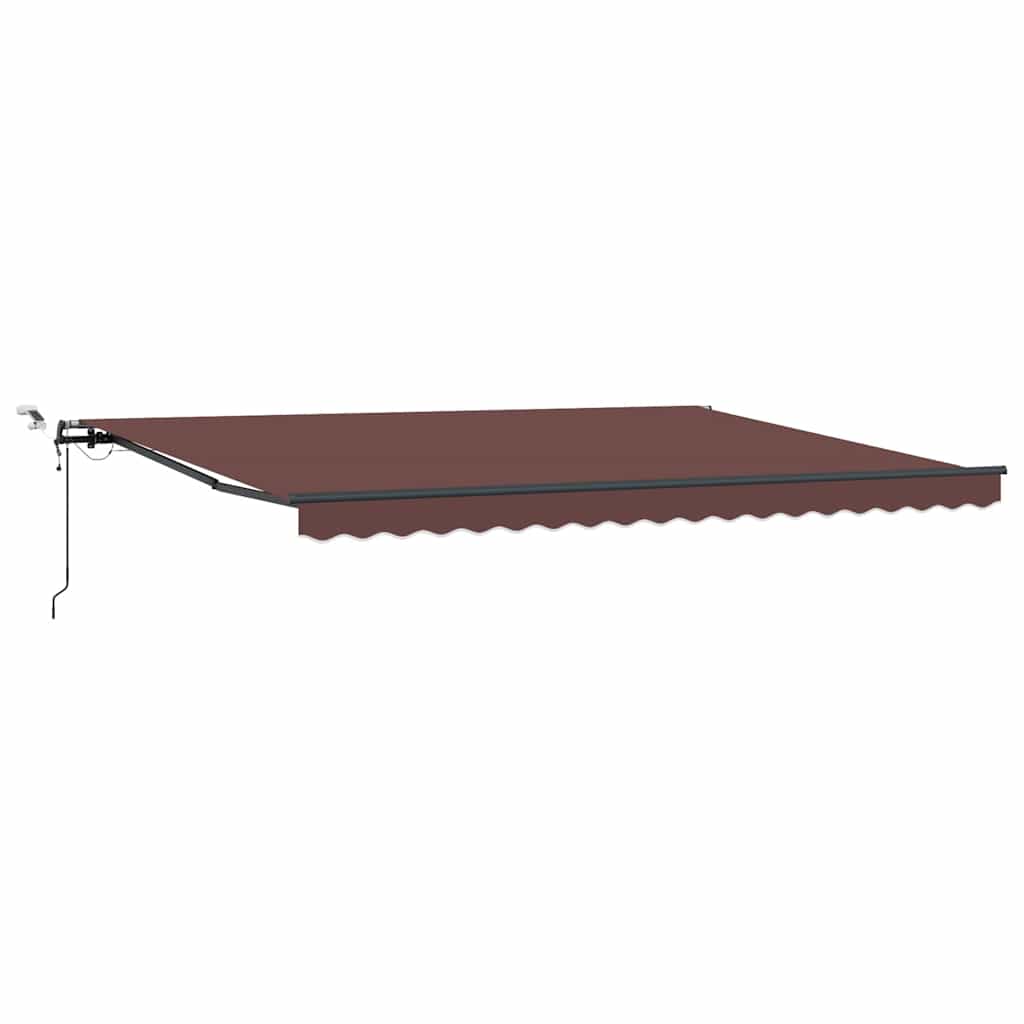 Luifel automatisch uittrekbaar met LED's 450x300 cm bordeaux is nu te koop bij PeponiXL, paradijselijk wonen!