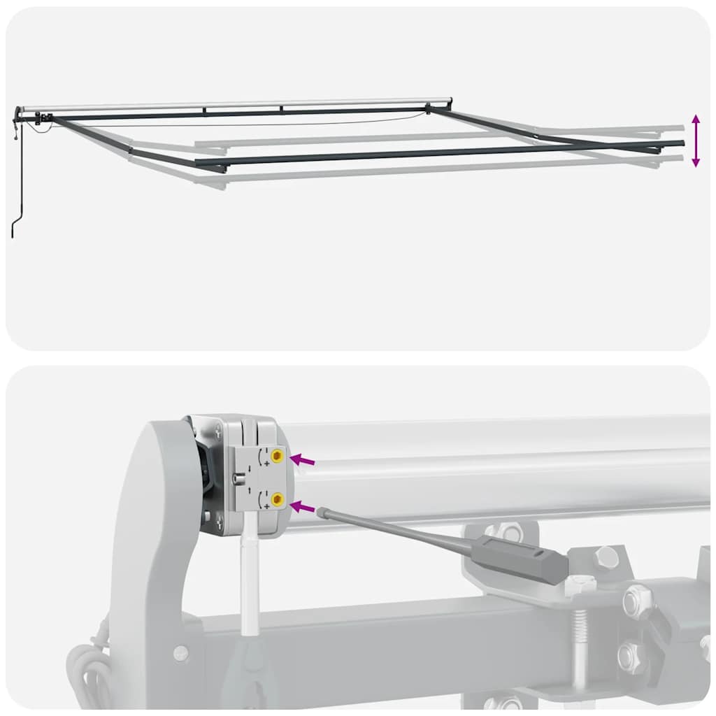 Luifel automatisch uittrekbaar met LED's 500x300 cm bordeaux is nu te koop bij PeponiXL, paradijselijk wonen!