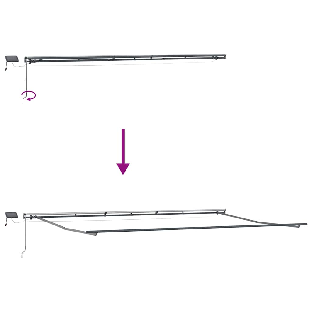 Luifel handmatig uittrekbaar met LED's 600x300 cm bordeauxrood is nu te koop bij PeponiXL, paradijselijk wonen!