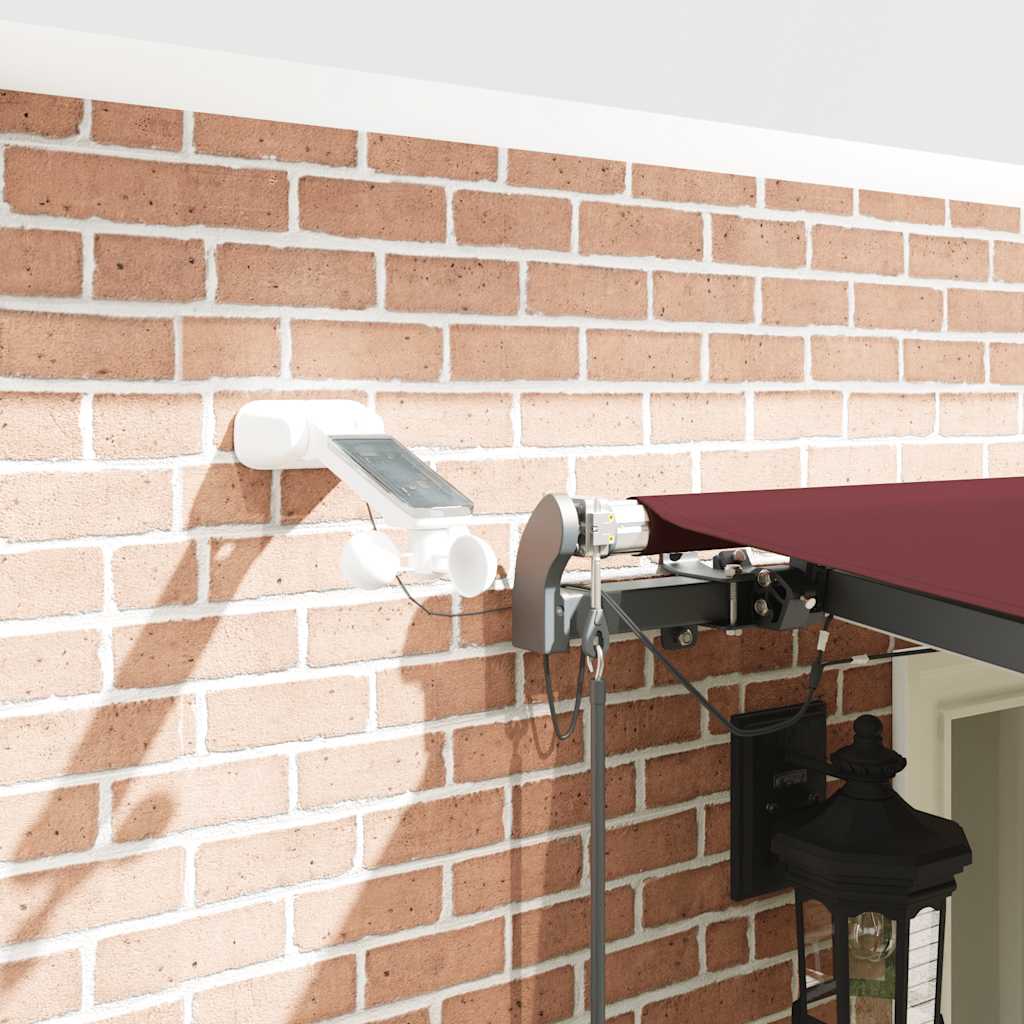 Luifel automatisch uittrekbaar met LED's 600x300 cm bordeaux is nu te koop bij PeponiXL, paradijselijk wonen!