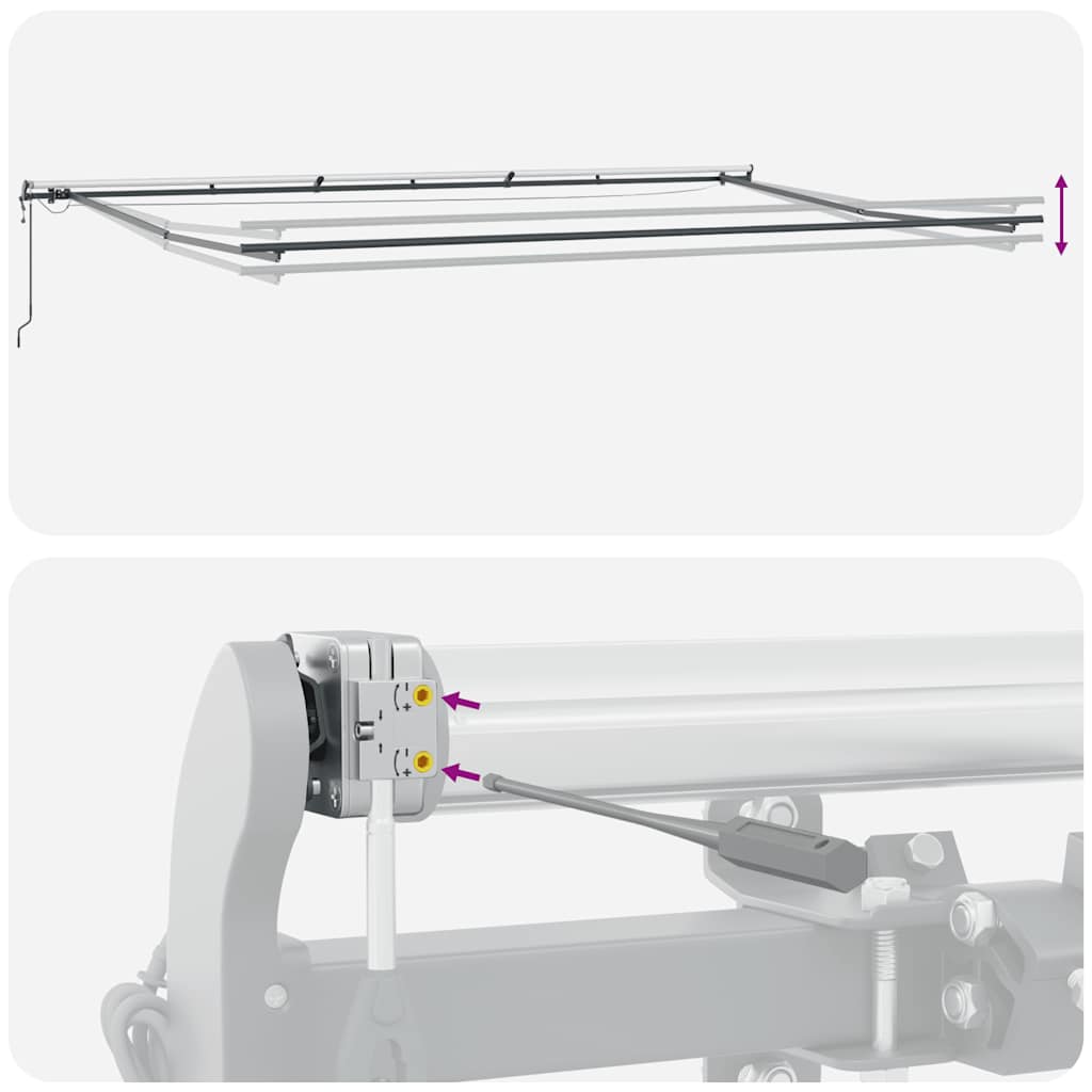 Luifel automatisch uittrekbaar met LED's 600x300 cm bordeaux is nu te koop bij PeponiXL, paradijselijk wonen!