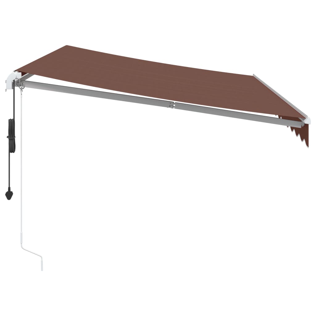 Luifel automatisch uittrekbaar 350x250 cm bruin is nu te koop bij PeponiXL, paradijselijk wonen!