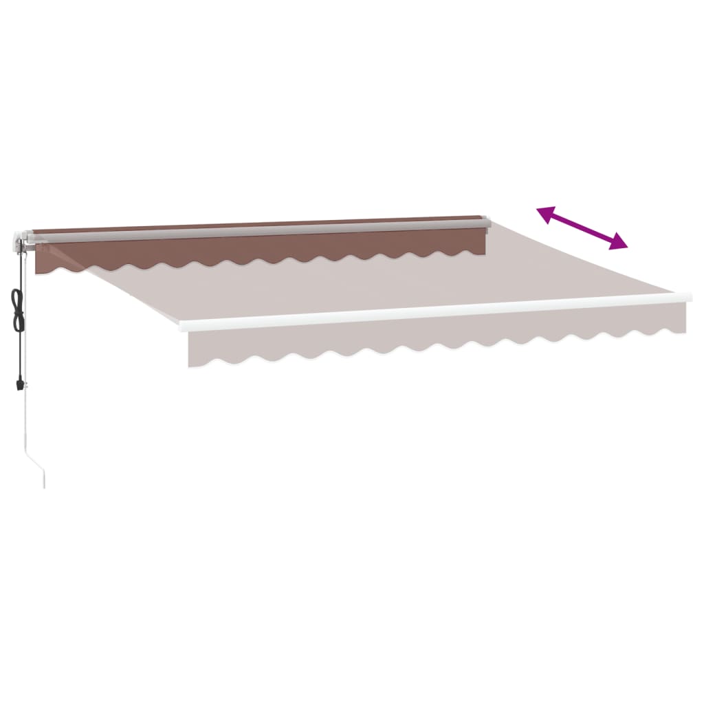 Luifel automatisch uittrekbaar 350x250 cm bruin is nu te koop bij PeponiXL, paradijselijk wonen!