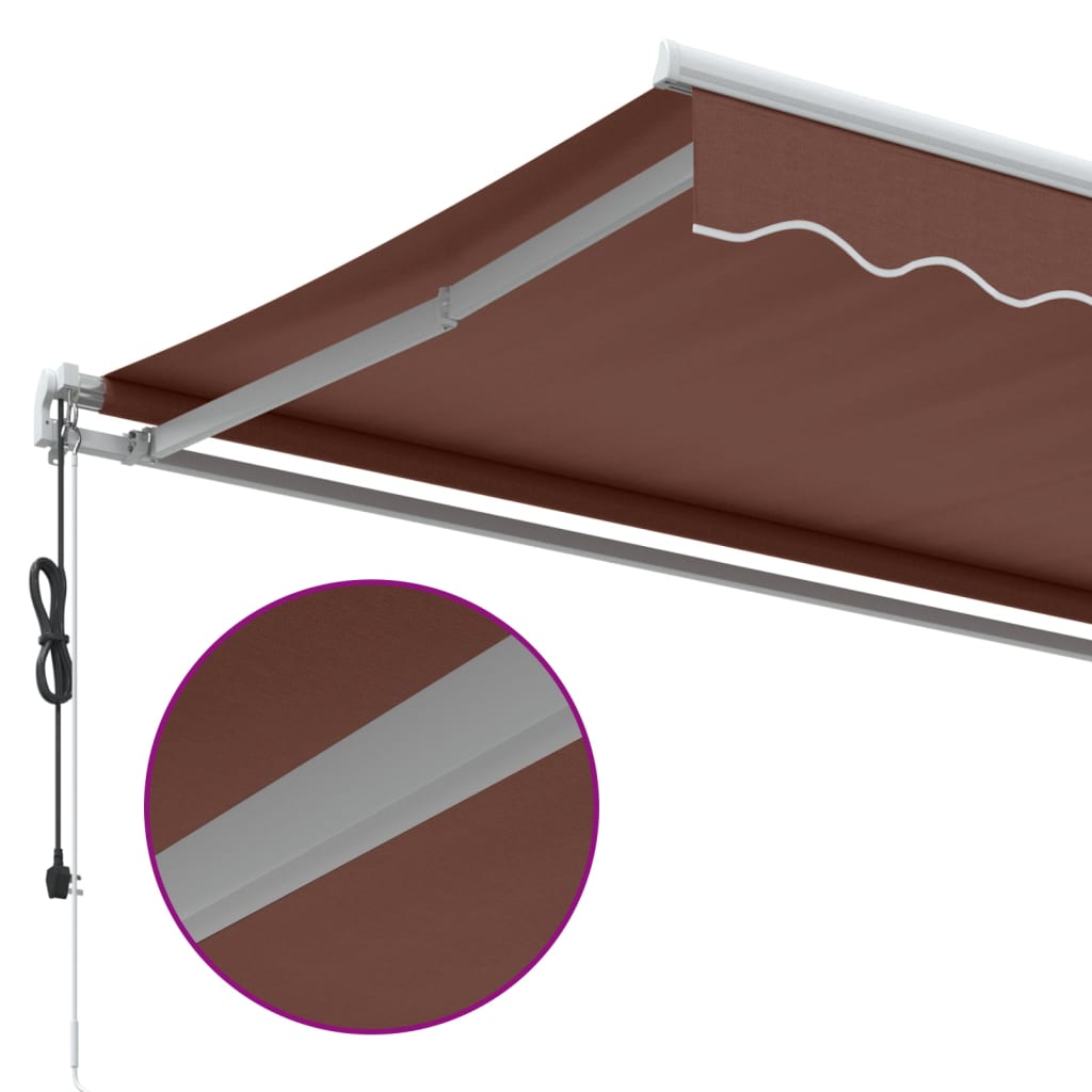 Luifel automatisch uittrekbaar 350x250 cm bruin is nu te koop bij PeponiXL, paradijselijk wonen!