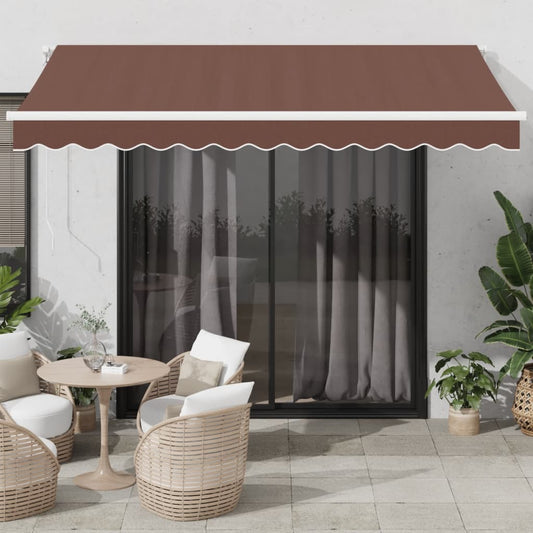 Luifel automatisch uittrekbaar 350x250 cm bruin is nu te koop bij PeponiXL, paradijselijk wonen!