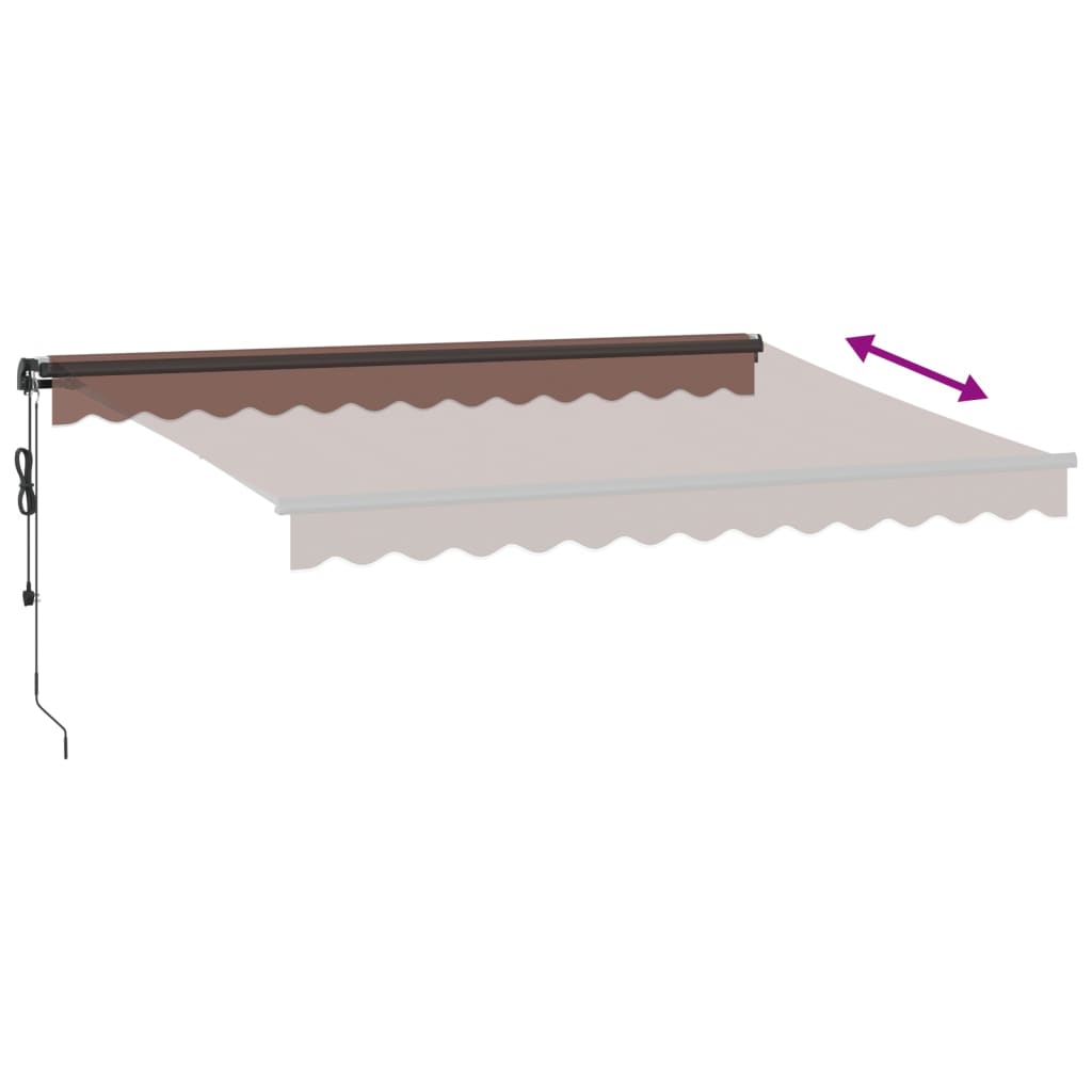 Luifel automatisch uittrekbaar 350x250 cm bruin is nu te koop bij PeponiXL, paradijselijk wonen!