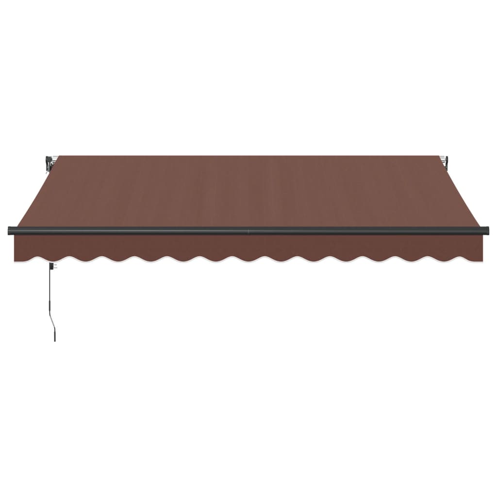 Luifel automatisch uittrekbaar met LED's 350x250 cm bruin is nu te koop bij PeponiXL, paradijselijk wonen!