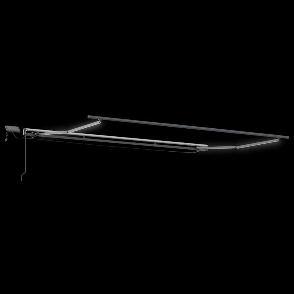 Luifel handmatig uittrekbaar met LED's 400x300 cm bruin is nu te koop bij PeponiXL, paradijselijk wonen!