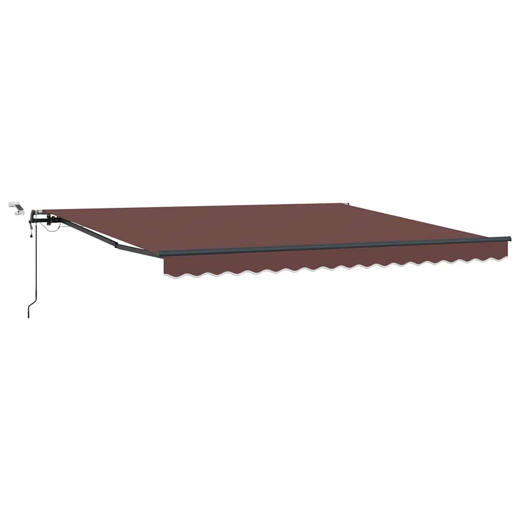 Luifel automatisch uittrekbaar met LED's 400x300 cm bruin is nu te koop bij PeponiXL, paradijselijk wonen!