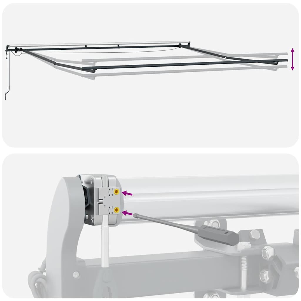 Luifel automatisch uittrekbaar met LED's 450x300 cm bruin is nu te koop bij PeponiXL, paradijselijk wonen!
