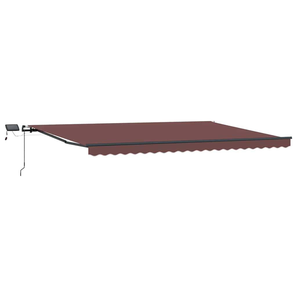 Luifel handmatig uittrekbaar met LED's 500x300 cm bruin is nu te koop bij PeponiXL, paradijselijk wonen!