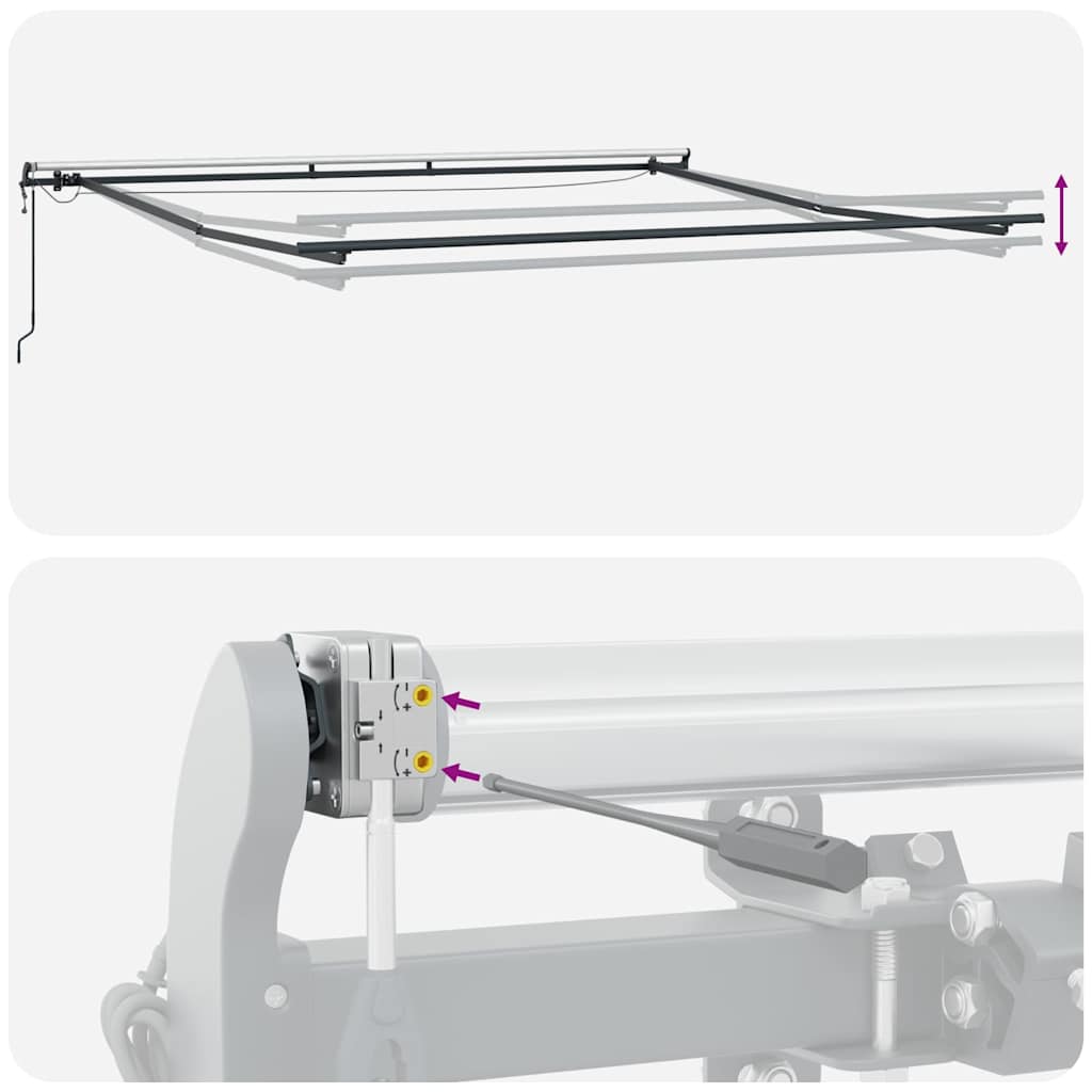 Luifel automatisch uittrekbaar met LED's 500x300 cm bruin is nu te koop bij PeponiXL, paradijselijk wonen!
