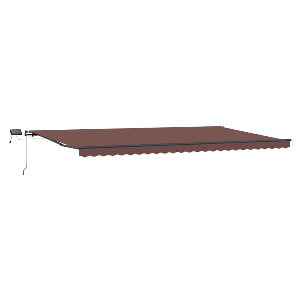 Luifel handmatig uittrekbaar met LED's 600x300 cm bruin is nu te koop bij PeponiXL, paradijselijk wonen!