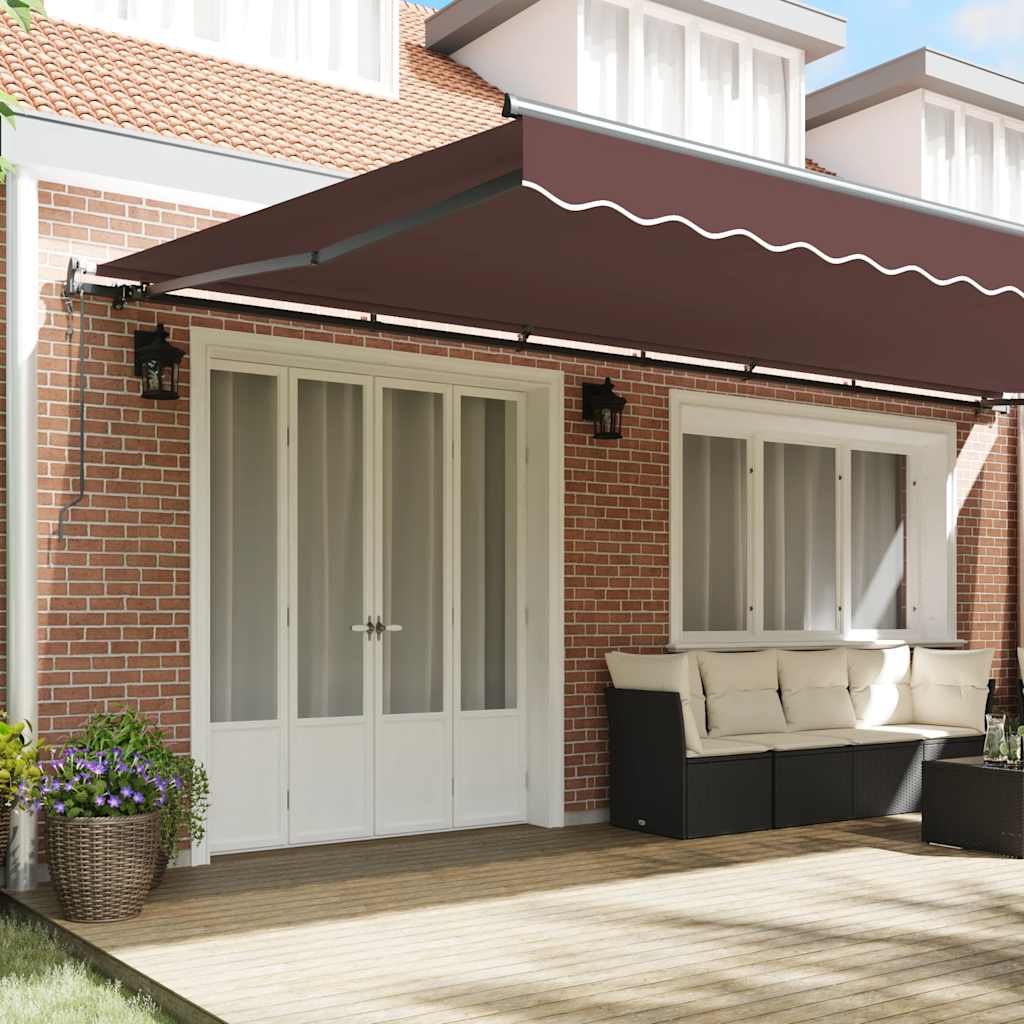 Luifel automatisch uittrekbaar 600x300 cm bruin is nu te koop bij PeponiXL, paradijselijk wonen!
