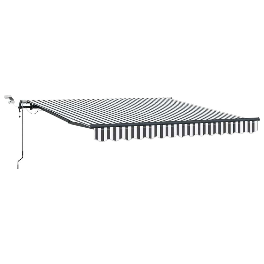 Luifel automatisch uittrekbaar LED 300x250 cm antraciet en wit is nu te koop bij PeponiXL, paradijselijk wonen!