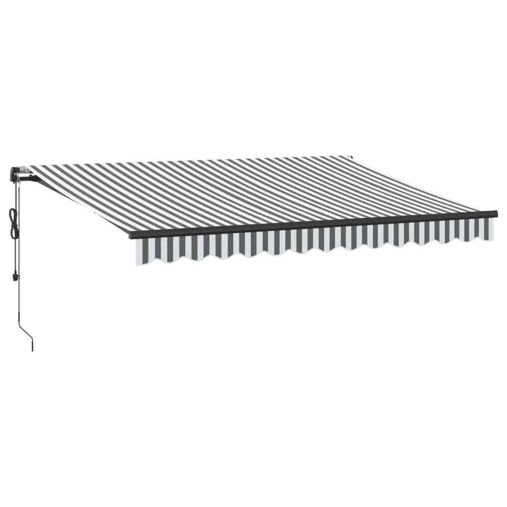 Luifel automatisch uittrekbaar LED 350x250 cm antraciet en wit is nu te koop bij PeponiXL, paradijselijk wonen!