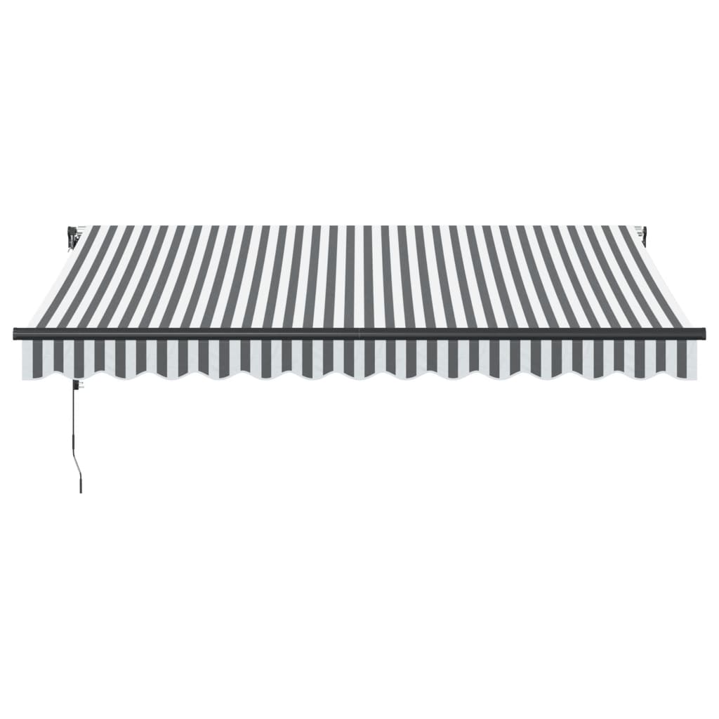 Luifel automatisch uittrekbaar LED 350x250 cm antraciet en wit is nu te koop bij PeponiXL, paradijselijk wonen!