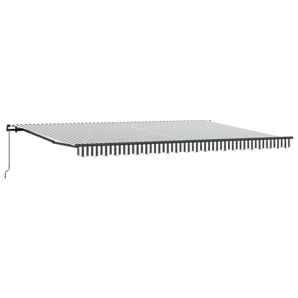 Luifel handmatig uittrekbaar 500x300 cm antracietkleurig en wit is nu te koop bij PeponiXL, paradijselijk wonen!