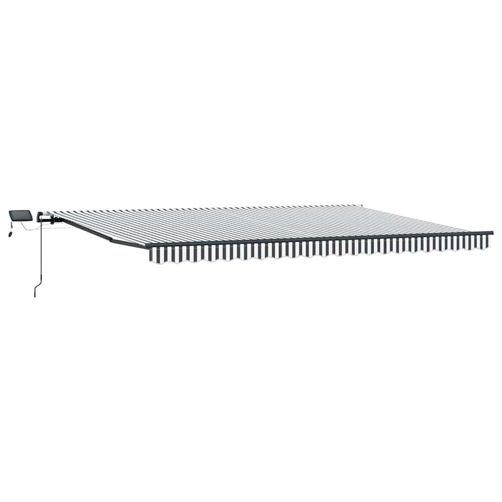 Luifel handmatig uittrekbaar en LED 500x300 cm antraciet en wit is nu te koop bij PeponiXL, paradijselijk wonen!