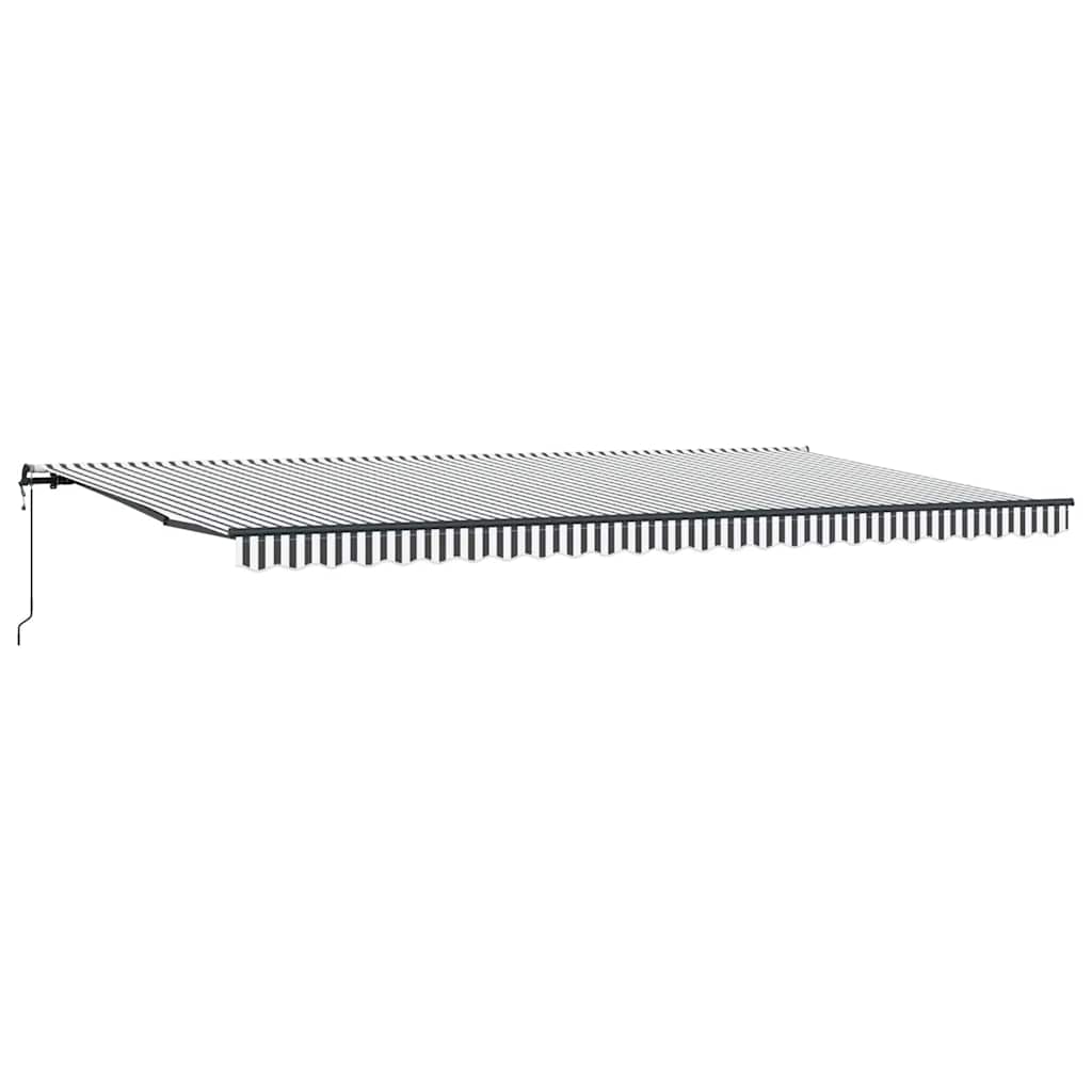 Luifel automatisch uittrekbaar 600x300 cm antracietkleur en wit is nu te koop bij PeponiXL, paradijselijk wonen!