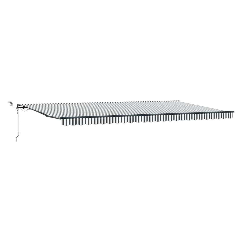 Luifel automatisch uittrekbaar LED 600x300 cm antraciet en wit is nu te koop bij PeponiXL, paradijselijk wonen!