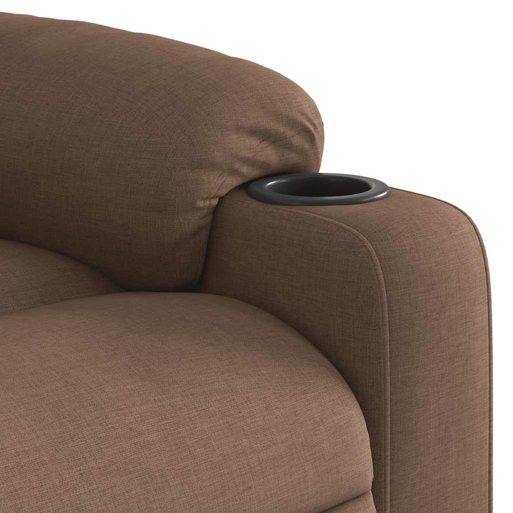Fauteuil verstelbaar elektrisch stof bruin is nu te koop bij PeponiXL, paradijselijk wonen!