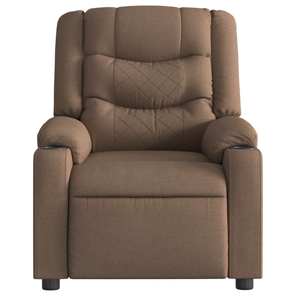 Fauteuil verstelbaar elektrisch stof bruin is nu te koop bij PeponiXL, paradijselijk wonen!
