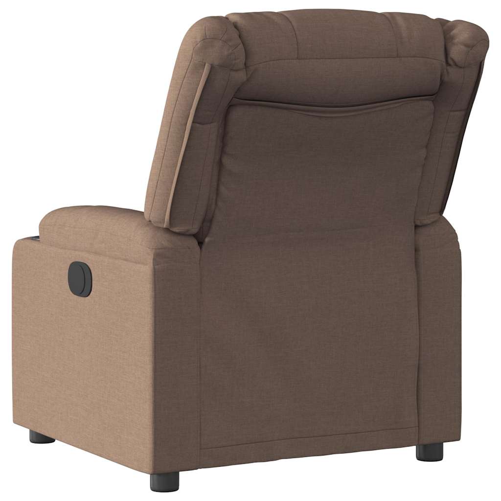 Fauteuil verstelbaar elektrisch stof bruin is nu te koop bij PeponiXL, paradijselijk wonen!