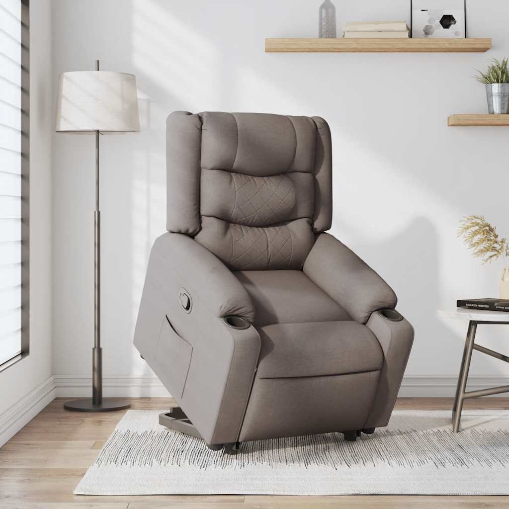 Sta-op-stoel verstelbaar stof taupe is nu te koop bij PeponiXL, paradijselijk wonen!