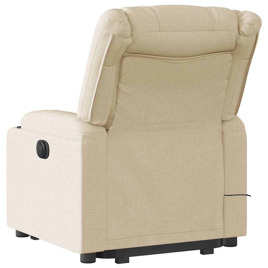 Sta-op-massagestoel verstelbaar stof crèmekleurig is nu te koop bij PeponiXL, paradijselijk wonen!