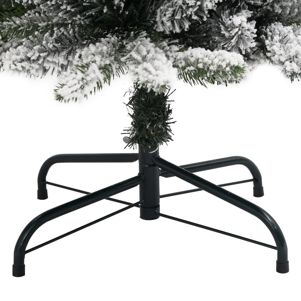 Kunstkerstboom met sneeuw smal 120 cm PVC en PE is nu te koop bij PeponiXL, paradijselijk wonen!