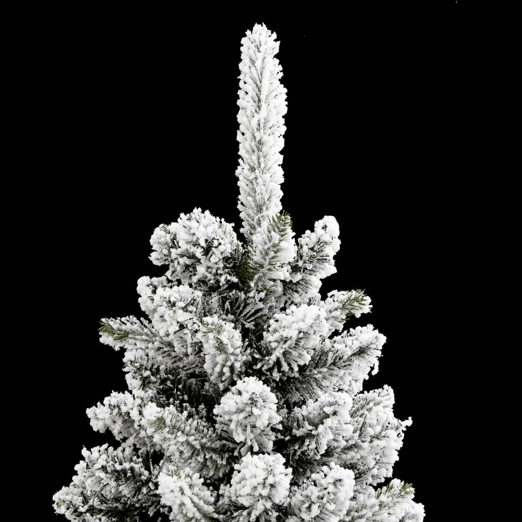 Kunstkerstboom met sneeuw smal 120 cm PVC en PE is nu te koop bij PeponiXL, paradijselijk wonen!