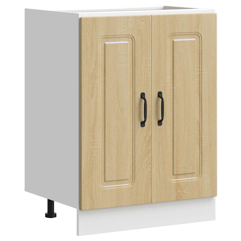 Spoelbakonderkast Kalmar 60x46x81,5cm bewerkt hout sonoma eiken is nu te koop bij PeponiXL, paradijselijk wonen!