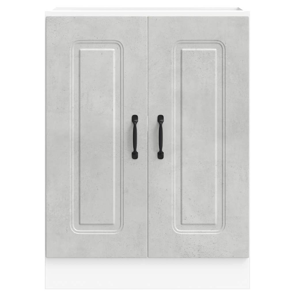 Spoelbakonderkast Kalmar 60x46x81,5 cm bewerkt hout betongrijs is nu te koop bij PeponiXL, paradijselijk wonen!