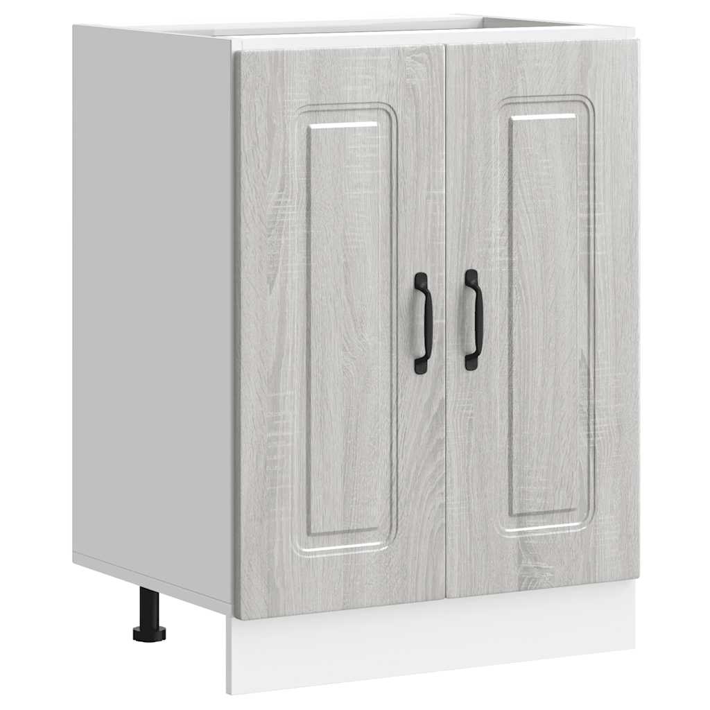 Spoelbakonderkast Kalmar 60x46x81,5cm bewerkt hout grijs sonoma is nu te koop bij PeponiXL, paradijselijk wonen!