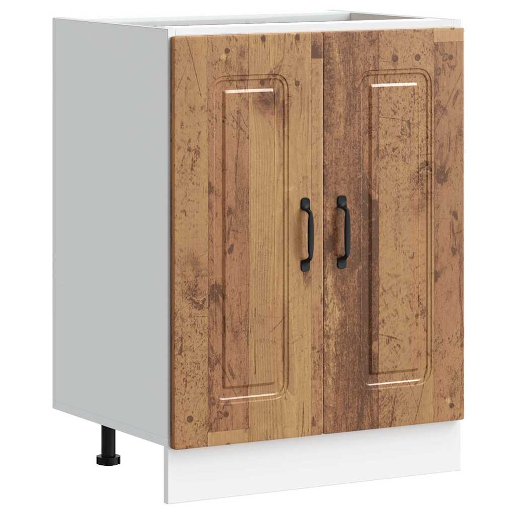 Spoelbakonderkast Kalmar 60x46x81,5 cm bewerkt hout oud hout is nu te koop bij PeponiXL, paradijselijk wonen!