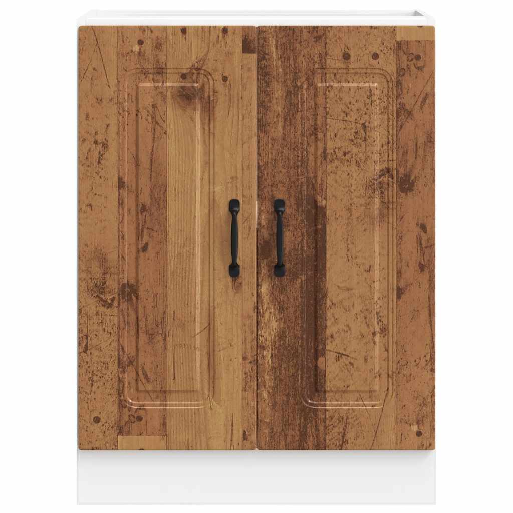 Spoelbakonderkast Kalmar 60x46x81,5 cm bewerkt hout oud hout is nu te koop bij PeponiXL, paradijselijk wonen!