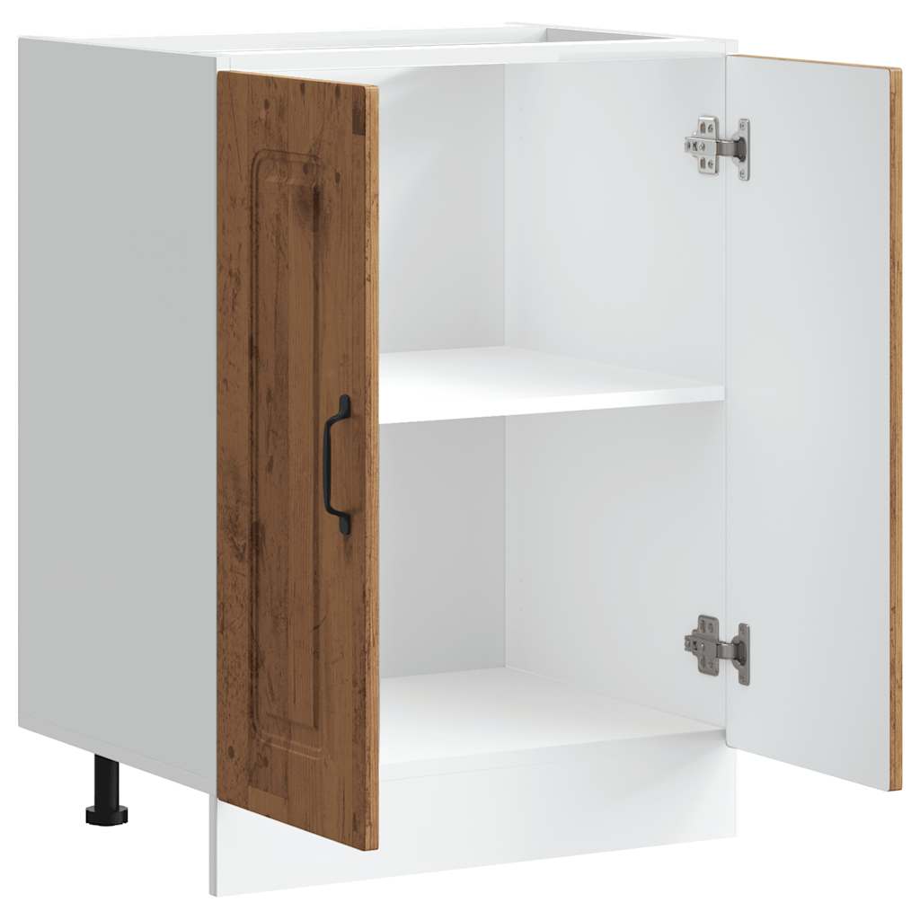 Spoelbakonderkast Kalmar 60x46x81,5 cm bewerkt hout oud hout is nu te koop bij PeponiXL, paradijselijk wonen!