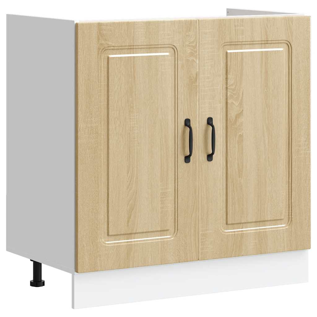 Spoelbakonderkast Kalmar 80x46x81,5cm bewerkt hout sonoma eiken is nu te koop bij PeponiXL, paradijselijk wonen!