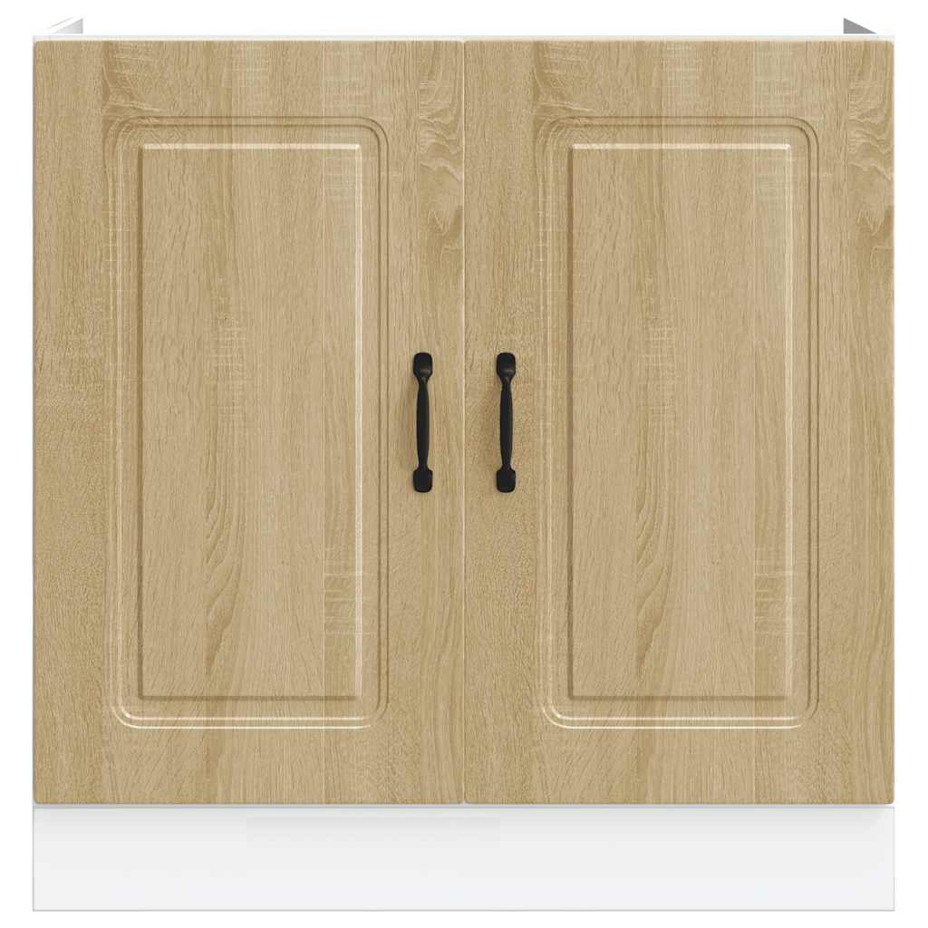 Spoelbakonderkast Kalmar 80x46x81,5cm bewerkt hout sonoma eiken is nu te koop bij PeponiXL, paradijselijk wonen!