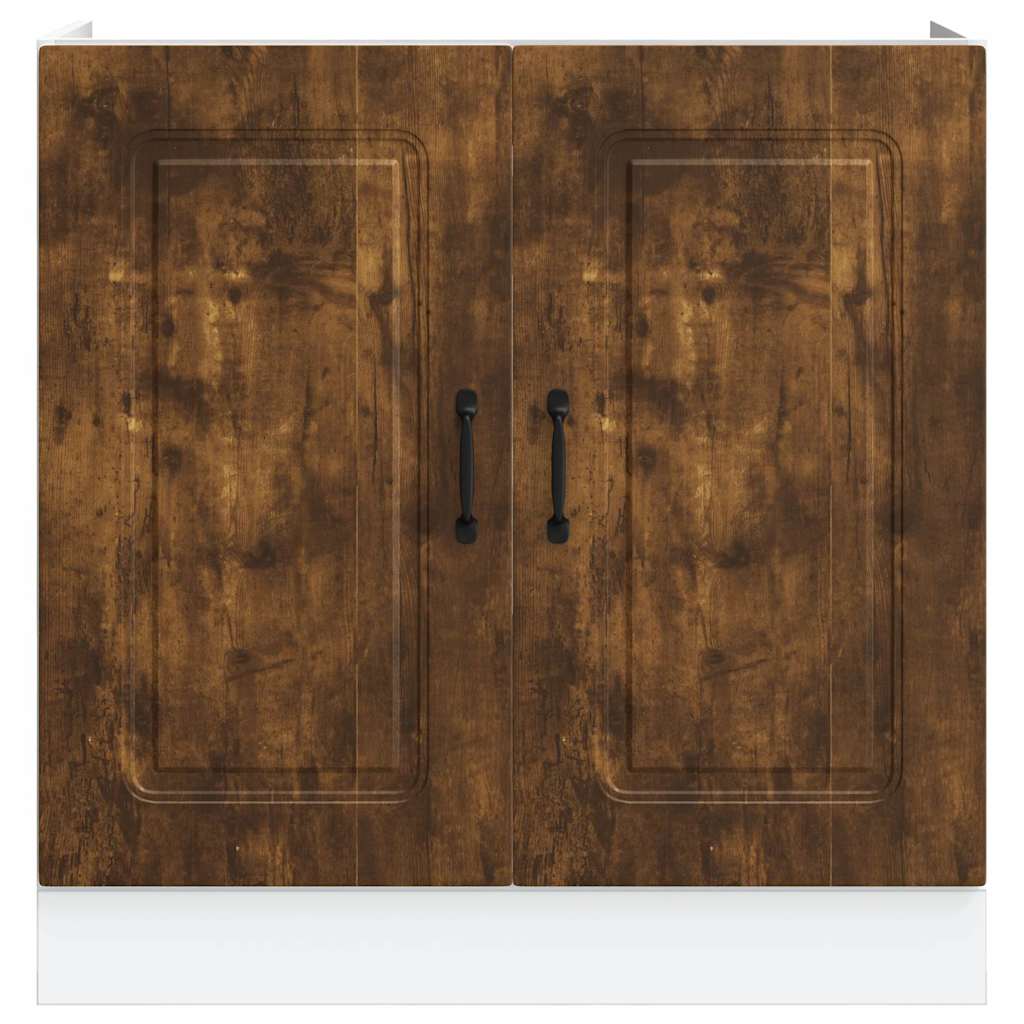 Spoelbakonderkast Kalmar 80x46x81,5cm bewerkt hout gerookteiken is nu te koop bij PeponiXL, paradijselijk wonen!