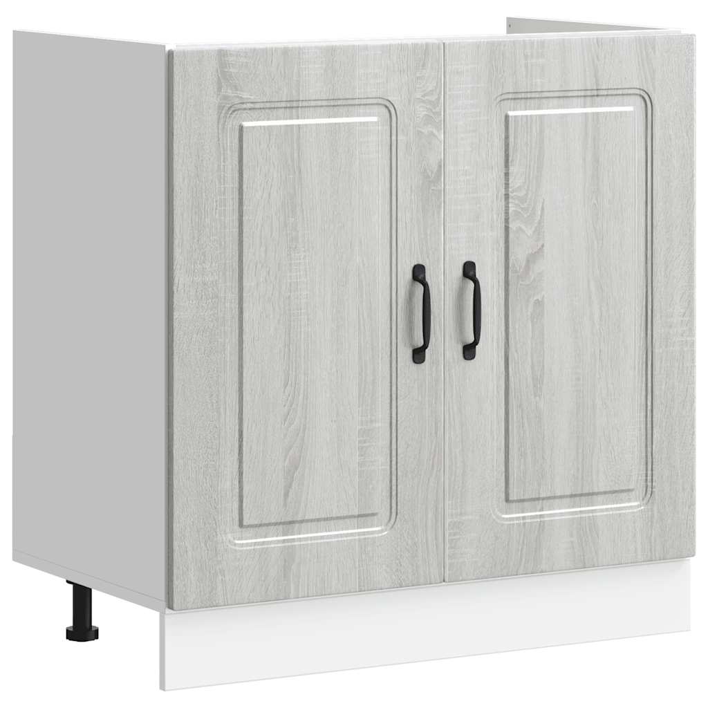 Spoelbakonderkast Kalmar 80x46x81,5cm bewerkt hout grijs sonoma is nu te koop bij PeponiXL, paradijselijk wonen!