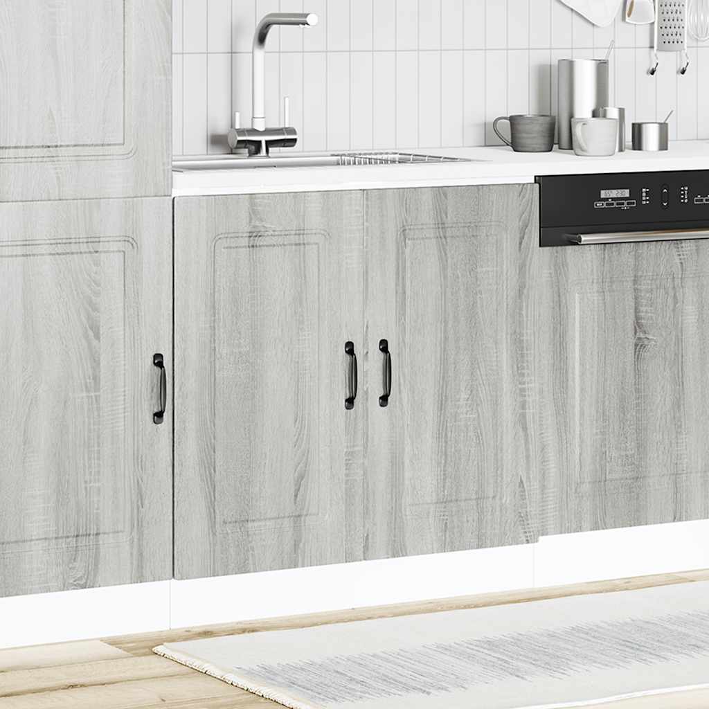 Spoelbakonderkast Kalmar 80x46x81,5cm bewerkt hout grijs sonoma is nu te koop bij PeponiXL, paradijselijk wonen!