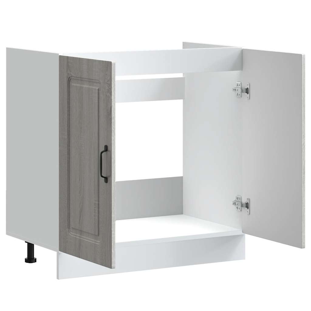 Spoelbakonderkast Kalmar 80x46x81,5cm bewerkt hout grijs sonoma is nu te koop bij PeponiXL, paradijselijk wonen!
