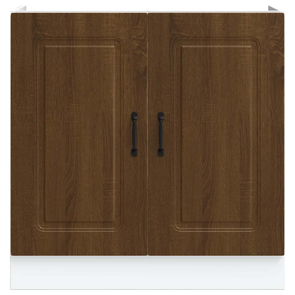 Spoelbakonderkast Kalmar 80x46x81,5 cm hout bruin eikenkleurig is nu te koop bij PeponiXL, paradijselijk wonen!