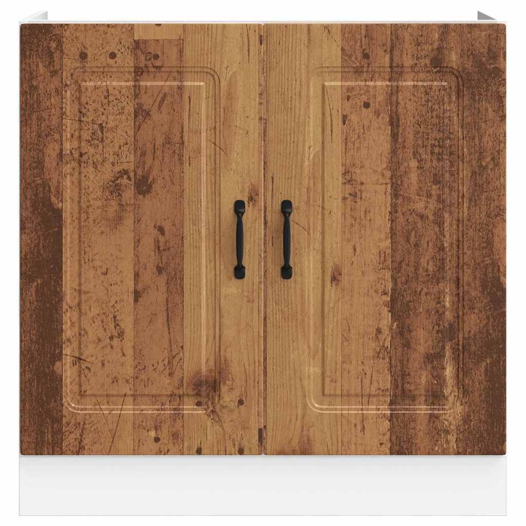 Spoelbakonderkast Kalmar 80x46x81,5 cm bewerkt hout oud hout is nu te koop bij PeponiXL, paradijselijk wonen!