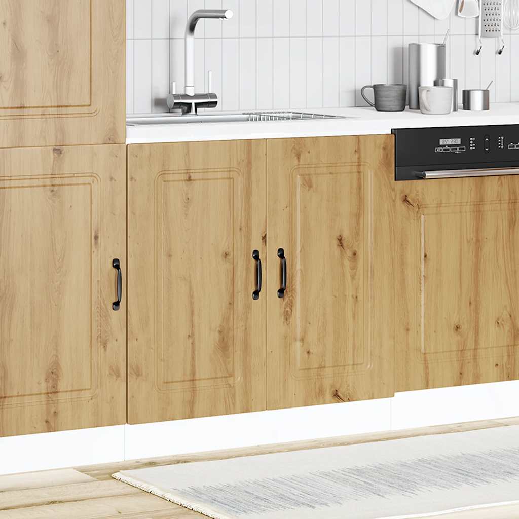 Spoelbakonderkast Kalmar 80x46x81,5 cm hout artisanaal eiken is nu te koop bij PeponiXL, paradijselijk wonen!